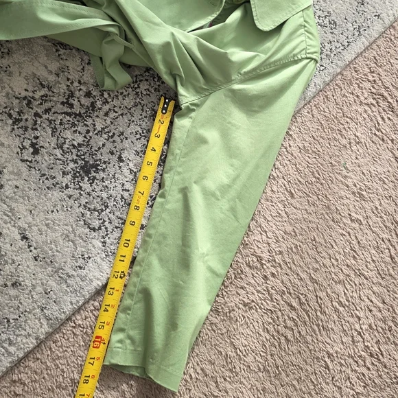 SOLD Y2k New Directions Trench Coat Preppy Cottage Core Womens 1x Light Lime - Picture 6 of 7